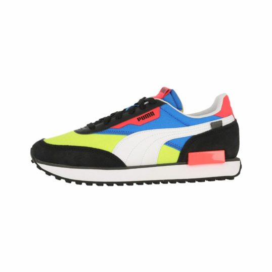 Zapatilla Puma Future Rider Play On Black Yellow Glow Ultra Blue Locker Outlet